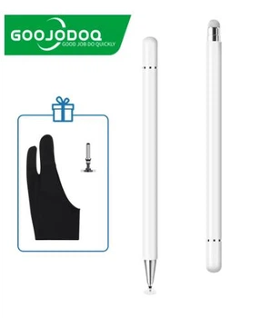 Универсальный стилус 2в1 GOOJODOQ 3 GEN с перчаткой и запасным наконечником White