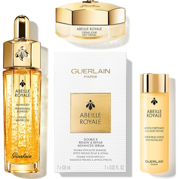 Zestaw do pielegnacji twarzy Guerlain Abeille Royale Wodny olejek mlodosci 50 ml + Ujedrniajacy lotion 40 ml + Serum 7 x 0.6 ml + Krem 15 ml + Kosmety (955555906591787) - Outlet