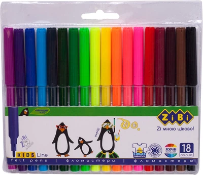 Фломастери ZiBi 18 кольорів (ZB.2803)