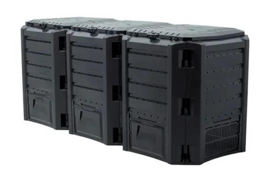 Компостер садовый пластиковый 1200 л три секции Prosperplast MODULE COMPOGREEN Черный