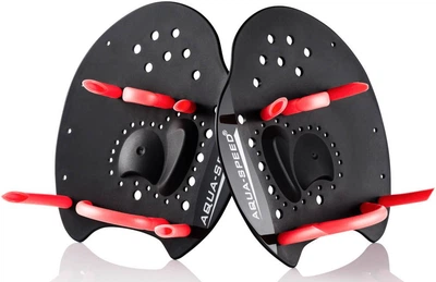 Лопатки для плавания Aqua Speed Skill Paddle 1789 черный красный Уни S 15х14см черный красный 15х14см