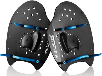 Лопатки для плавання Aqua Speed Skill Paddle 1791 чорний, синій Уні L 21,5х20см