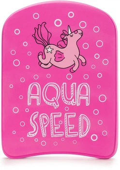 Дошка для плавання Aqua Speed KIDDIE KICKBOARD Рожевий 31x23x2,4cм (186-unicorn)