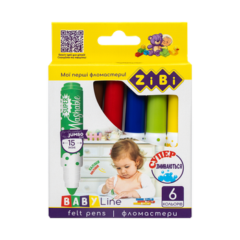 Фломастеры JUMBO, BABY Line ZiBi (2816)
