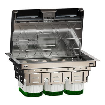 Підлоговий лючок Schneider Electric Unica System+ металевий 6 модулів (L) (INS52123)