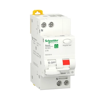 Дифференциальный автоматический выключатель Schneider Electric Resi9 6kA 1P+N 16A C 30mA А R9D55616