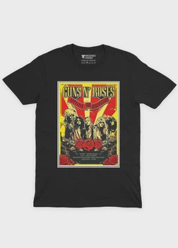 Чоловіча футболка MODNO з рок принтом "Guns N Roses" S Чорний (TS001-004-2-629-F-BL-M)