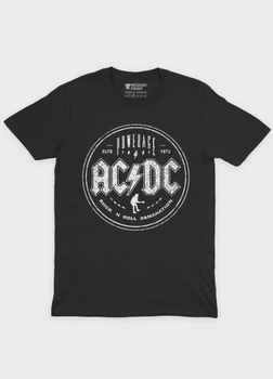 Чоловіча футболка MODNO з рок принтом "AC/DC" XL Чорний (TS001-004-2-526-F-BL-M)