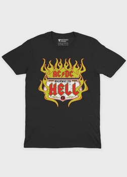 Чоловіча футболка MODNO з рок принтом "AC/DC" XXL Чорний (TS001-004-2-517-F-BL-M)