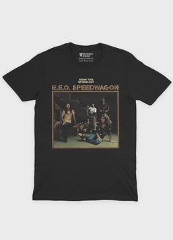 Чоловіча футболка MODNO з рок принтом "Reo Speedwagon" XXL Чорний (TS001-004-2-746-F-BL-M)