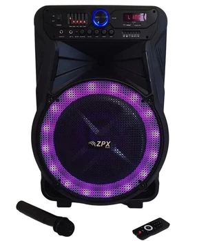 Колонка акумуляторна ZPX-7772 15 дюймів із радіомікрофоном 350W (USB/FM/Bluetooth/TWS)