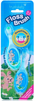 Зубна щітка Brush-Baby 0-3yrs Mixed Colour Blue/Teal (2 pack)