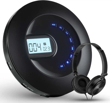 Портативный MP3 CD Player Arafuna Walkman с наушниками и кабелем AUX