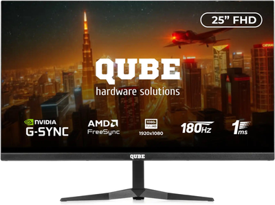 Монітор 24.5" QUBE Overlord G25F180Plus