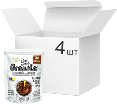 Упаковка гранолы Good morning Granola С шоколадом 4 шт х 330 г (74820192180039)