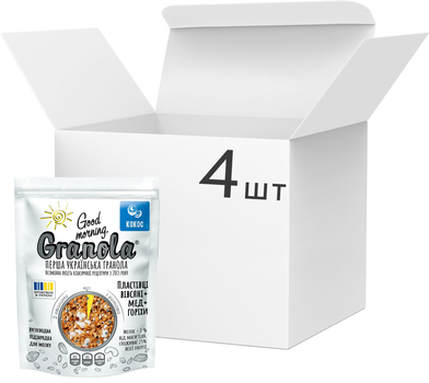 Упаковка гранолы Good morning Granola С кокосом 4 шт х 330 г (74820192180022)