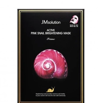 Тканинна маска з муцином равлики JM Solution Active Pink Snail Brightening Mask 30ml