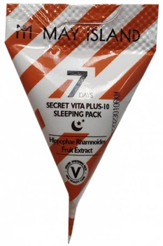 Нічна маска освітлююча May Island 7 Days Secret Vita Plus-10 Sleeping Pack 1шт - 5ml