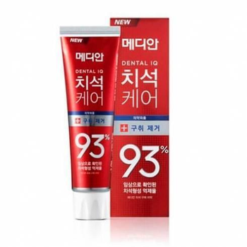 Зубна Паста Освіжаюча Відбілююча Median Dental IQ 93% Remove Bad Breath 120мл (червона упаковка)