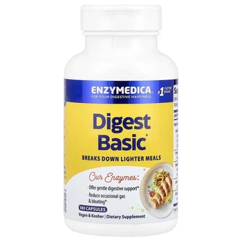 Ферменты для пищеварения Enzymedica Digest Basic комплекс основных пищеварительных энзимов 180 капсул