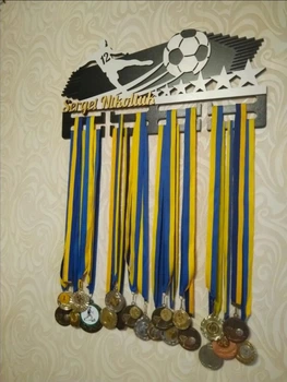 Медальниця футбол Сергій 50смх35см чорна (Medalnutsa-0602-252)