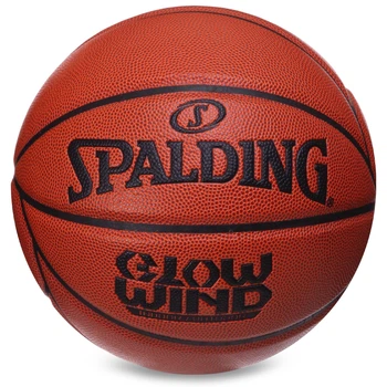 Баскетбольний м'яч Spalding Glow Wind, розмір 7, поліуретан, армована бутилова камера, для залу та вулиці.(OB_4AC7D9BD39AE)
