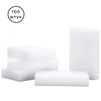 Меламиновая губка Semi Melamine sponge, набор 100 шт