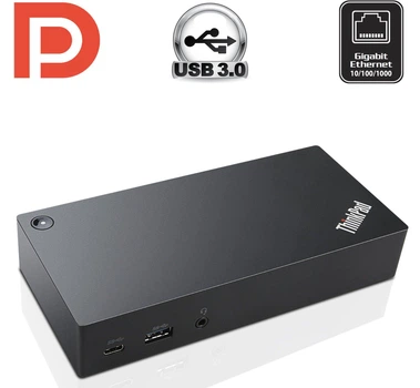Док-станция Lenovo ThinkPad USB-C Dock 40A9 / USB Type-C / VGA, DisplayPort / USB 3.0, USB 2.0 / Gigabit Ethernet б/у