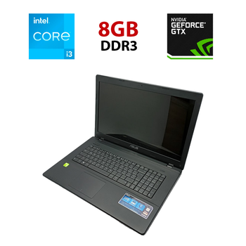 Ноутбук Asus X75VB / 17.3" (1600x900) TN / Intel Core i3-3110M (2 (4) ядра по 2.4 GHz) / 8 GB DDR3 / 500 GB HDD / nVidia GeForce GT 720M, 2 GB GDDR3, 64-bit / WebCam б/в