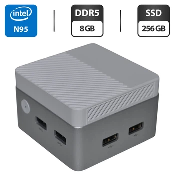 Неттоп Mllse Mini PC G6 (ANB01) USFF / Intel N95 (4 ядра по 3.4 GHz) / 8 GB DDR5 / 256 GB SSD / Intel UHD Graphics / Windows 11 Pro + Блок питания, кабель HDMI