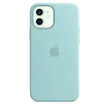 Чехол Silicone case для IPhone 12 Turquoise мятно голубой