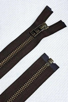 Молния металлическая Ykk разъемная Тип 5 Цвет коричневый 141 80 см 1бег антик DA8DHR
