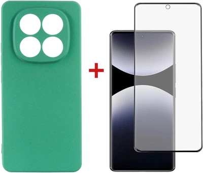 Комплект чохол для смартфона + скло DENGOS Soft для Xiaomi Redmi Note 14 Pro Mint (DG-KM-132)