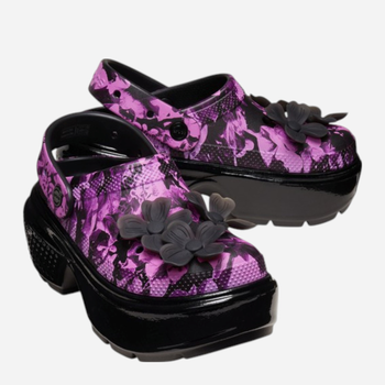 Крокси Stomp Hyper Floral High Shine Clog