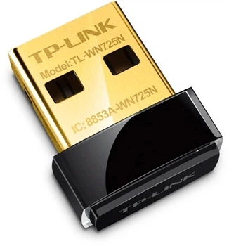 Wi-Fi адаптер TP-Link TL-WN725N, USB 2.0, 150 Mb/s, 20 dBm, 2.4 GHz