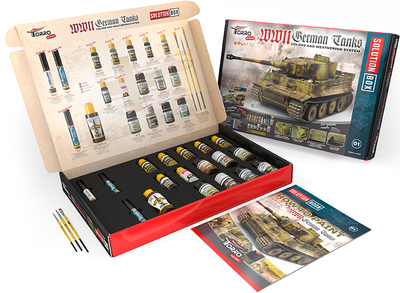 Набір для фарбування моделей Ammo Solution Box 01 WWII German Tanks Colors and Weathering System (4250229627830)