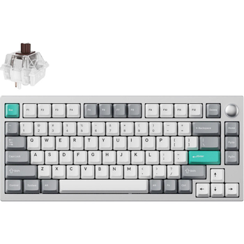 Клавиатура беспроводная Lemokey P1 Pro Keychron Super Brown Space Silver (P1P-X3-UA)