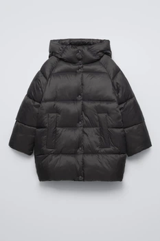 Зимняя куртка на девочку Zara 134 размер черная 0562736807