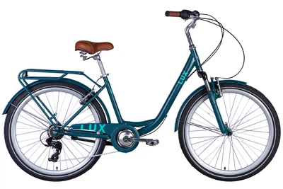 Велосипед ST 26" Dorozhnik LUX Vbr FR рама-17" изумрудный (матовый) 2025 крылья, крыло пер., крыло зад., подножка, звонок