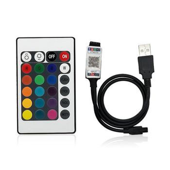 Контролер USB для RGB стрічок 5V з Bluetooth та пультом додатком Lotus Lantern 24 кнопки