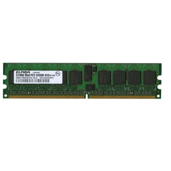 Модуль памяти для сервера Elpida 512Mb 1Rx8 PC2-3200R-333-12-F0 (EBE51RD8AGFA-4A-E) БУ