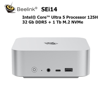 Компьютер Beelink SEi14 Intel Core Ultra 5 125H, Windows 11 Pro / RAM 32 Gb / SSD 1 Tb / Intel® Arc™ graphics / Wi-Fi / Bluetooth / Мини PC / Неттоп / Mini PC / Nettop