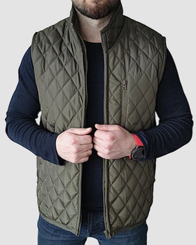 Жилетка мужская Хаки на флисе, демисезонная 7XL (62)
