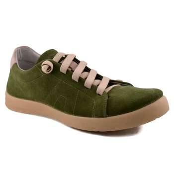 Мужские кеды Casual khaki (1756_45) зеленая замша
