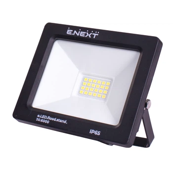 Прожектор LED 20W 220V 1600lm 6000K IP65 110x28x90mm [l0790002] E.NEXT e.LED.flood.stand.20.6000