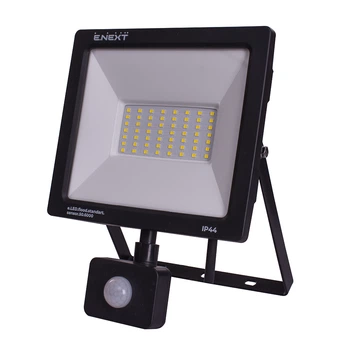 Прожектор LED 50W 220V 4000lm 6000K IP44 178x50x210mm з датчиком руху [l0790009] E.NEXT e.LED.flood.stand.sensor.50.6000