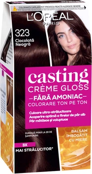 Крем-фарба для волосся без аміаку L'Oreal Paris Casting Creme Gloss 323 - Чорний шоколад 120 мл (3600521367032)
