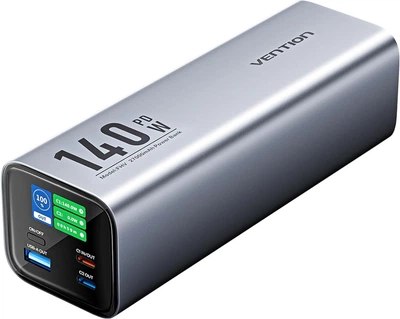 Powerbank Vention 27000mAh 140W Gray (6922794786486)