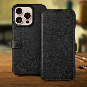 Чехол книжка Stenk Premium для Apple iPhone 16 Pro Чёрный (77917)