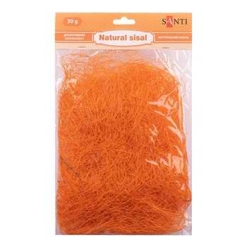 Сизаль натуральная Santi 742780 30 г оранжевая